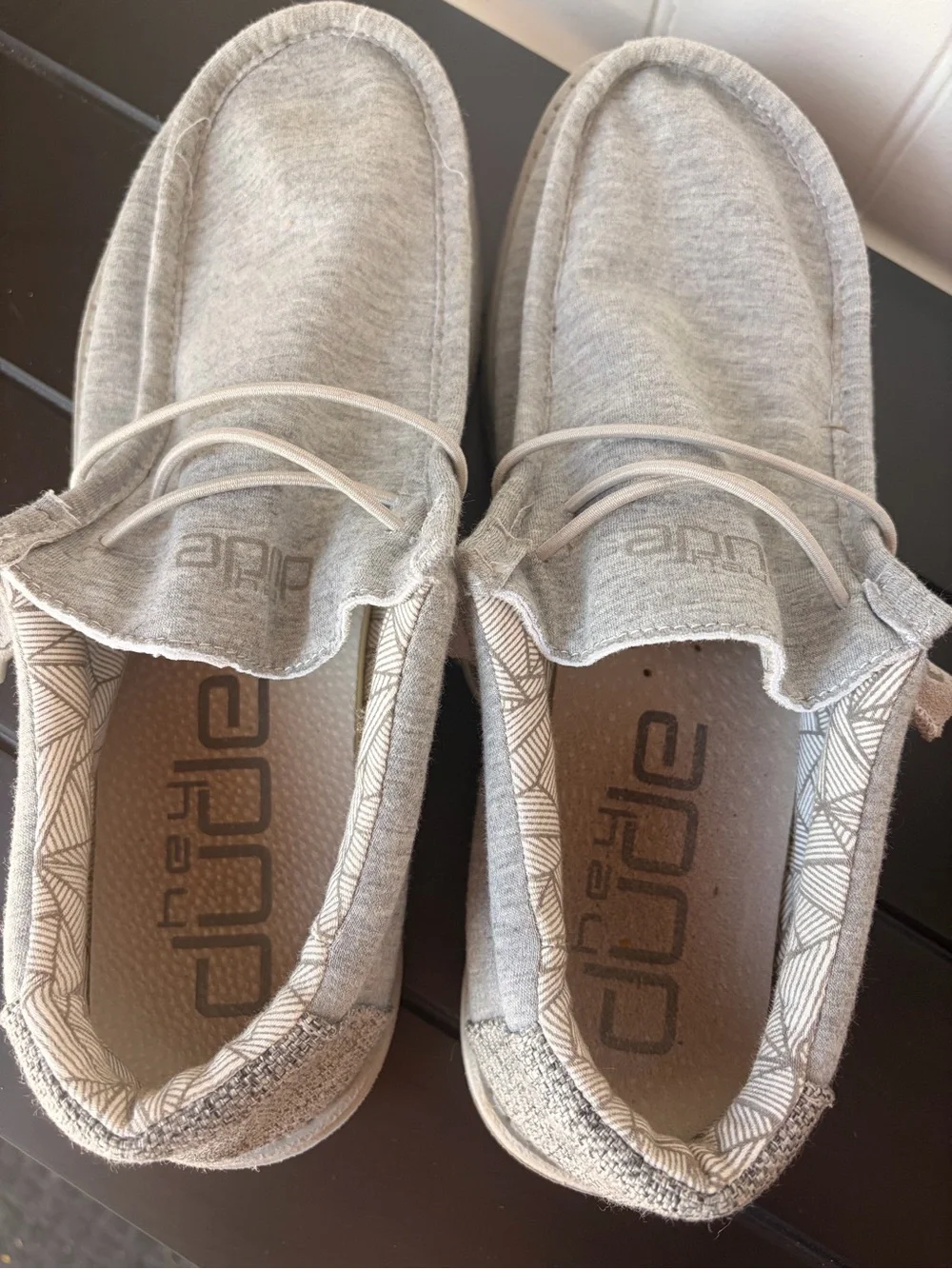 Men's Hey Dudes Slip-On Sneakers in Light Gray